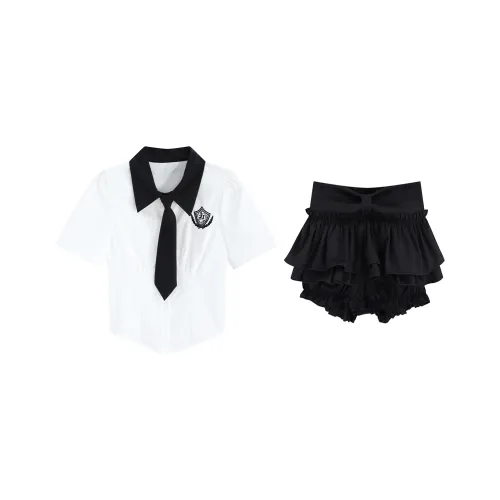 PZGE Uniform Women's Set White+Black