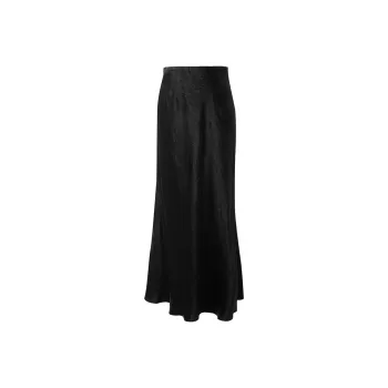 3COLOUR Casual Long Skirt Women's Classic Black