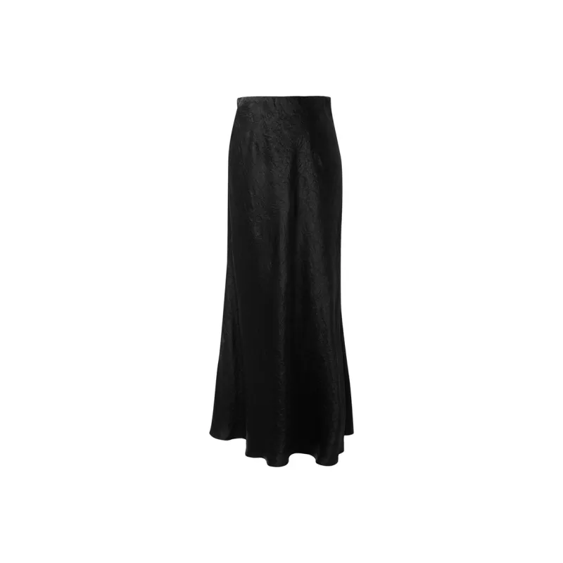 3COLOUR Casual Long Skirt Women's Classic Black-0