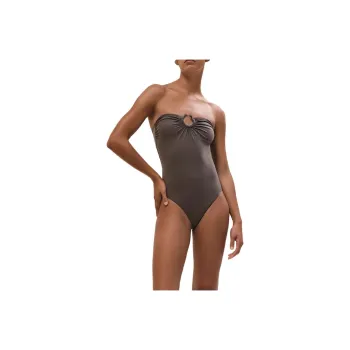 HERMES SS25 One piece Swimsuit Women's Smoky Brown