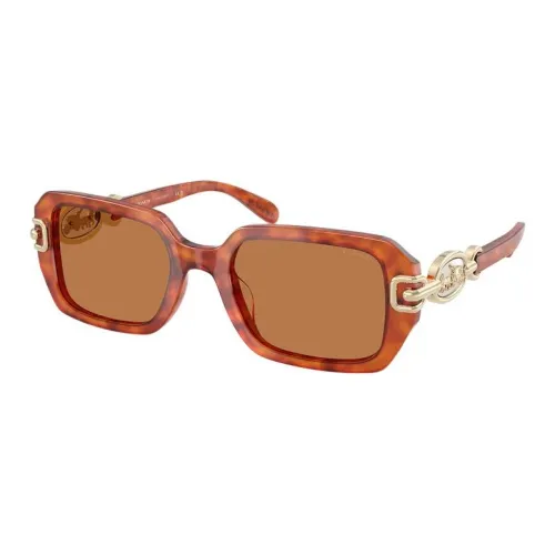 COACH Injection Molded Plastic Rectangular Sunglasses Women's Tortoiseshell