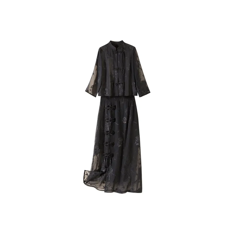 Cypress House Skirt Set Women's Black-0