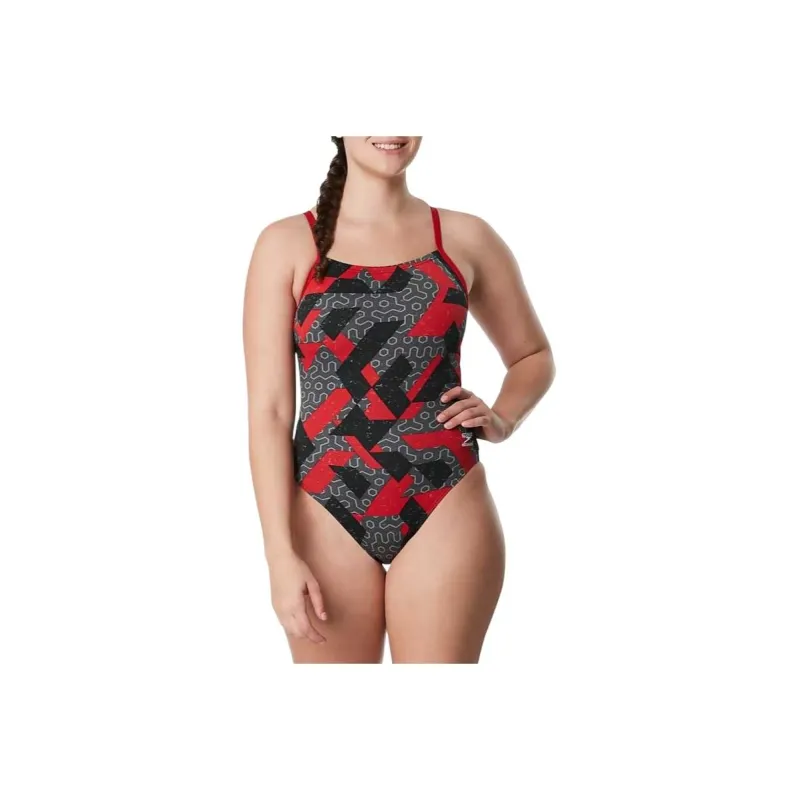 Speedo Ruse Blocks Flyback One piece Swimsuit Women's-12