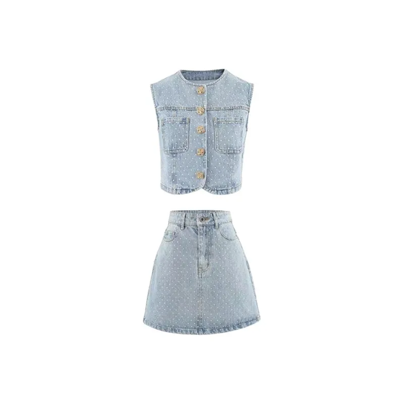 HUINIAN Two Piece Skirt Sets Women's-0