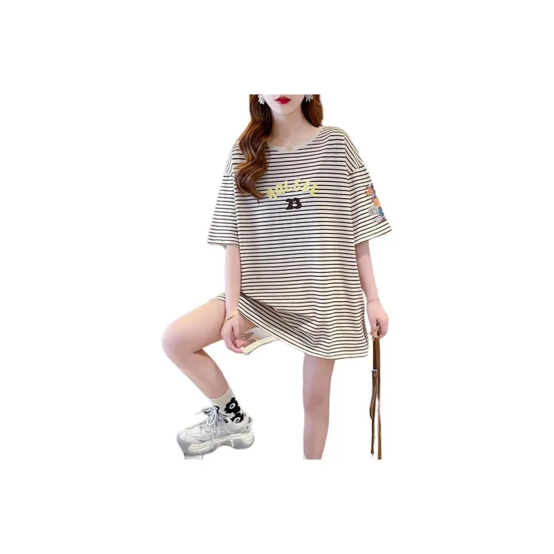 XIANSINIAO Drop Shoulder Sleeve T Shirt Women's-3