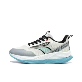 361° Abrasion Resistant Slip Resistant Low Top Casual Racing Running Shoes Men's White Blue Gray