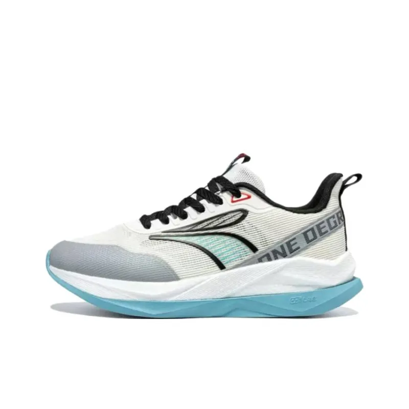 361° Abrasion Resistant Slip Resistant Low Top Casual Racing Running Shoes Men's White Blue Gray-0