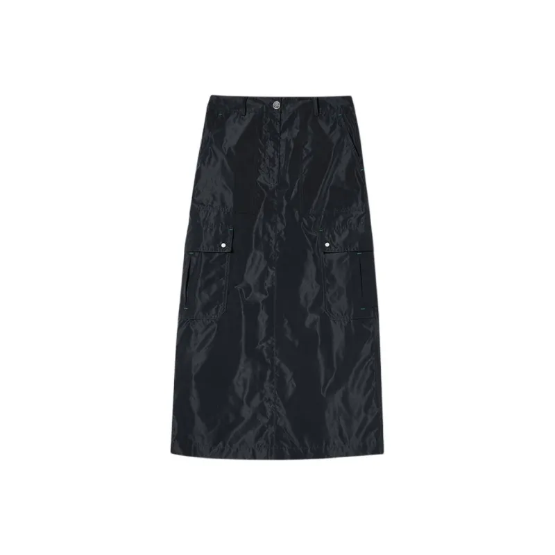 PSALTER Casual Long Skirt Women's Navy Blue-0