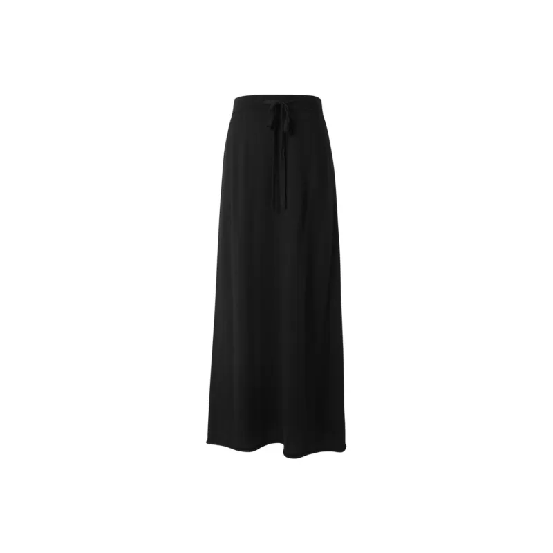 3COLOUR Casual Long Skirts Women's Classic Black-0