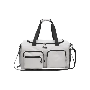 GOBLIN SHARKS 1759 Nylon Travel Bag Unisex Light Gray/Black/Blue