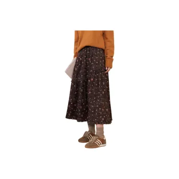 ZIHAN Casual Long Skirts Women's Coffee