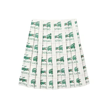 LACOSTE Embroidered Pleated Skirt