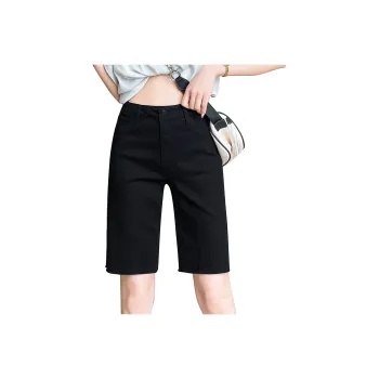 JEANSWEST American Vintage Solid Color Business Casual Comfortable Basic Versatile Leg Lengthening 5/8 Summer Women's