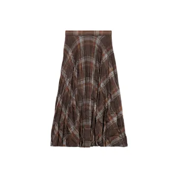 Balenciaga Pleated Crease effect Midi Skirt