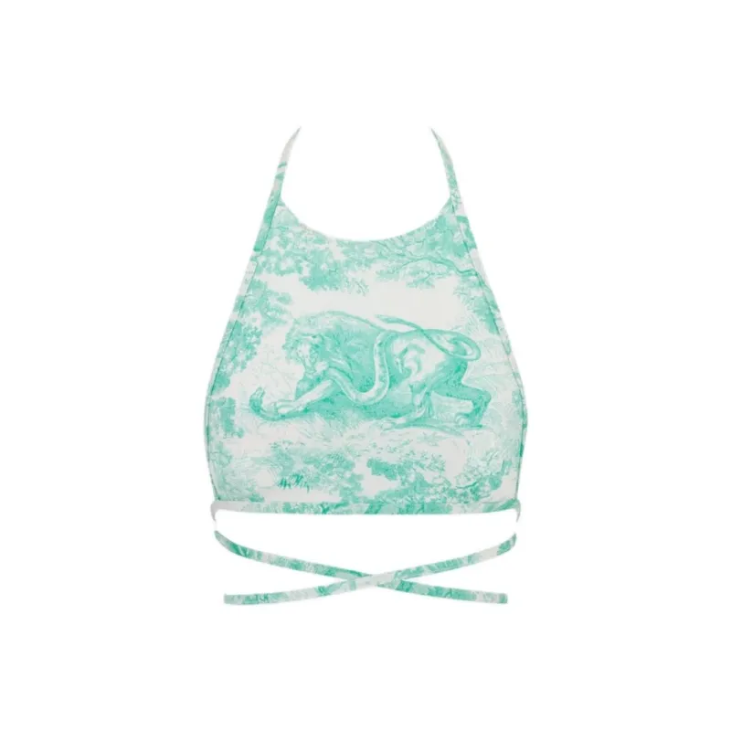 DIOR All Over Patterned Sleeveless Swimsuit-0