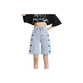 Rose Denim Shorts Women's Blue