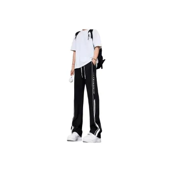 DARK HORSE Casual Pants Unisex Black Stripes