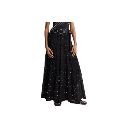 MICHAEL KORS Studded Georgette Tiered Maxi Skirt