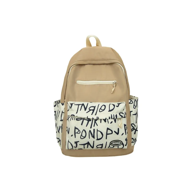 AIBAG Nylon Backpack Unisex Blue White/Blue Green/White/Pink/Khaki-19