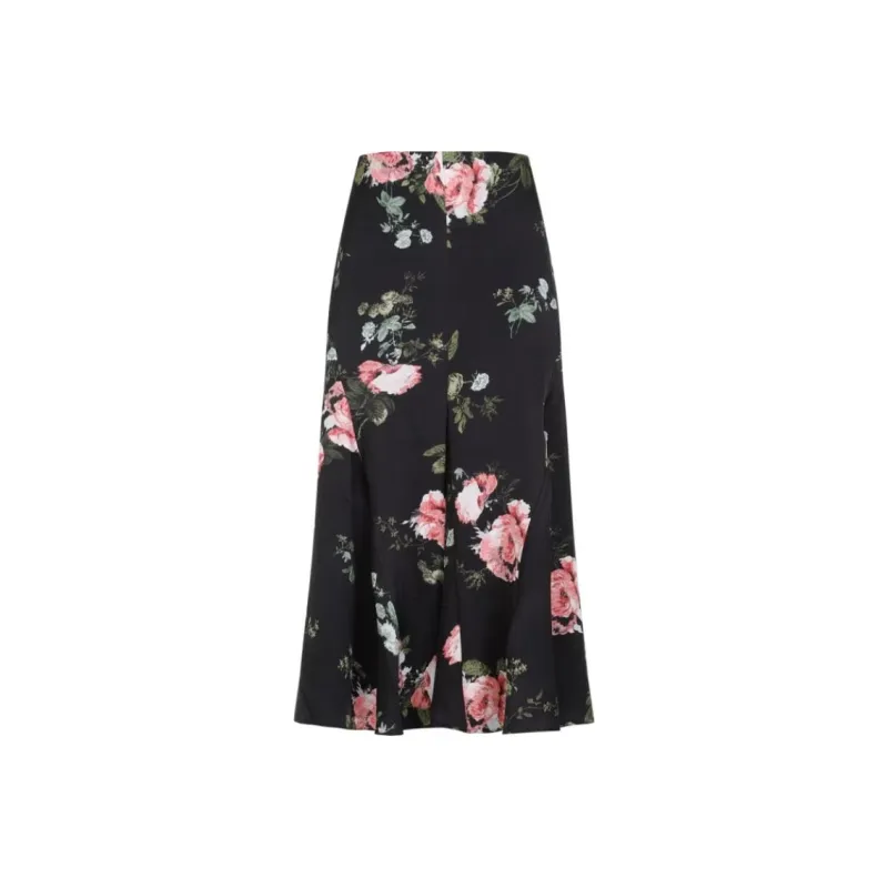 Erdem Floral print A line Midi Skirt-0