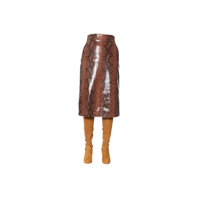 DSQUARED 2 Patterned High Waist Midi Skirt-0