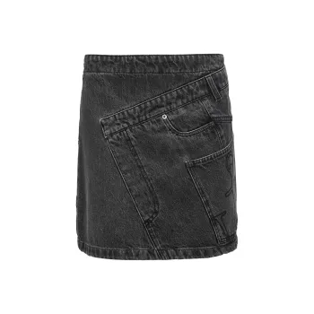 JW Anderson Mid-Rise Twisted Denim Mini Skirt