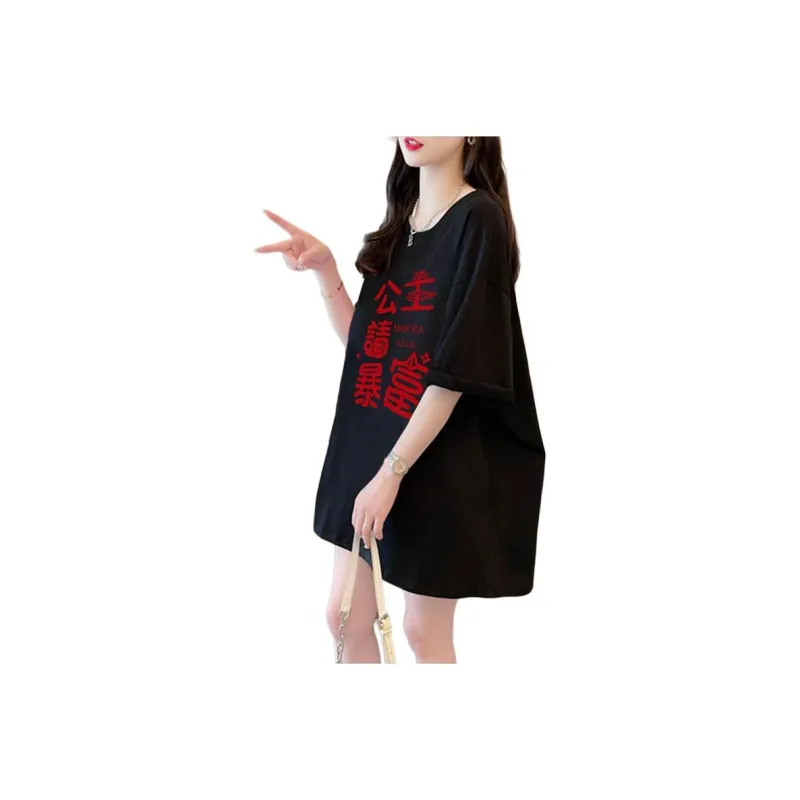 XIANSINIAO Drop Shoulder Sleeve T Shirt Women's-3