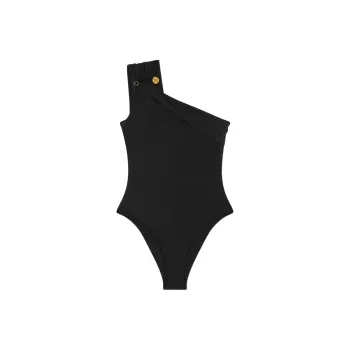 VERSACE Safety Pin Gathered Swimsuit