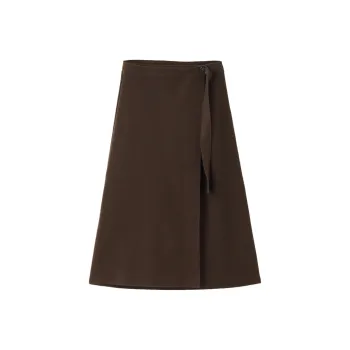 UNIQLO Casual Long Skirts Women's Dark Coffee
