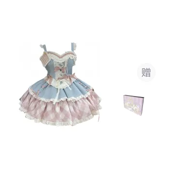 OUTDOORPRINCE Lolita Fashion Women's Blue&Pink Set