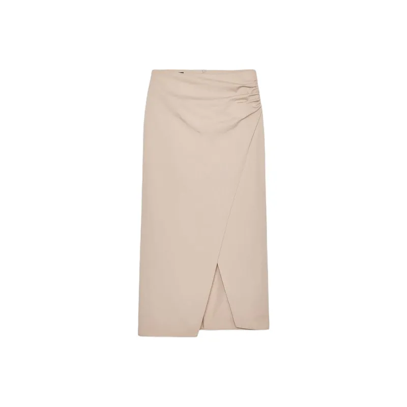 ZARA Casual Long Skirt Women's Tan-0