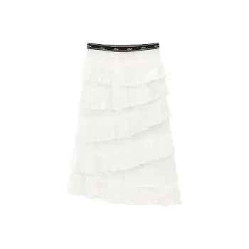 CHUU Casual Long Skirt Women's White