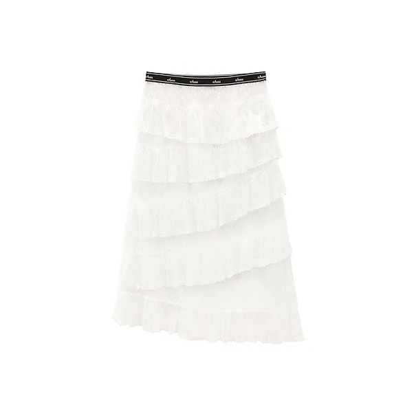 CHUU Casual Long Skirt Women's White-0