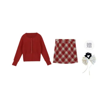 PAVEA Two Piece Skirt Sets Women's