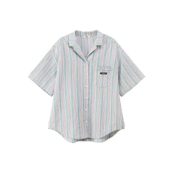 CHUU Shirts Women's Green Stripes