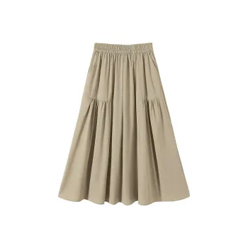 TOUCH Casual Long Skirt Women's Khaki