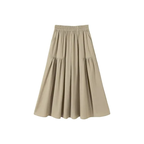 TOUCH Casual Long Skirt Women's Khaki