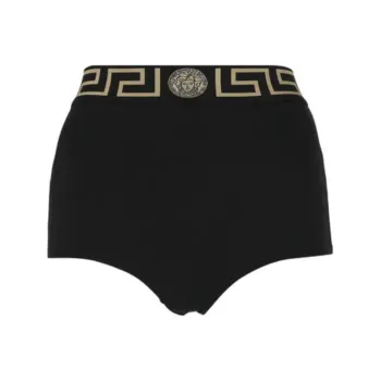 VERSACE Greca Border Bikini Bottoms 'Black'