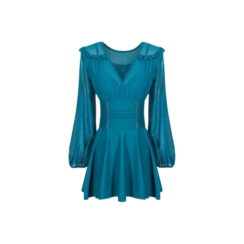 Sanqi One-piece Swimsuit Women's Turquoise-0