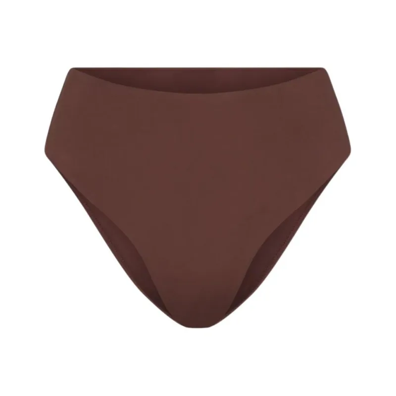 Khy SS24 DROP 008 High Waist Bikini Bottom Swimming Shorts Women's CHOCOLATE/Chocolate-0