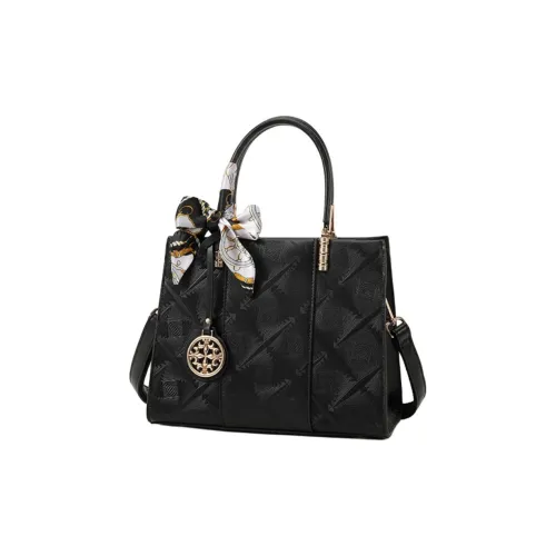 PAYOT Microfiber Synthetic Leather Handbag Regular Women's Black