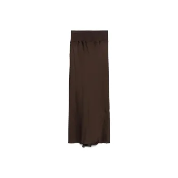 RICK OWENS Gonna Calf Bias Skirt Mahogany