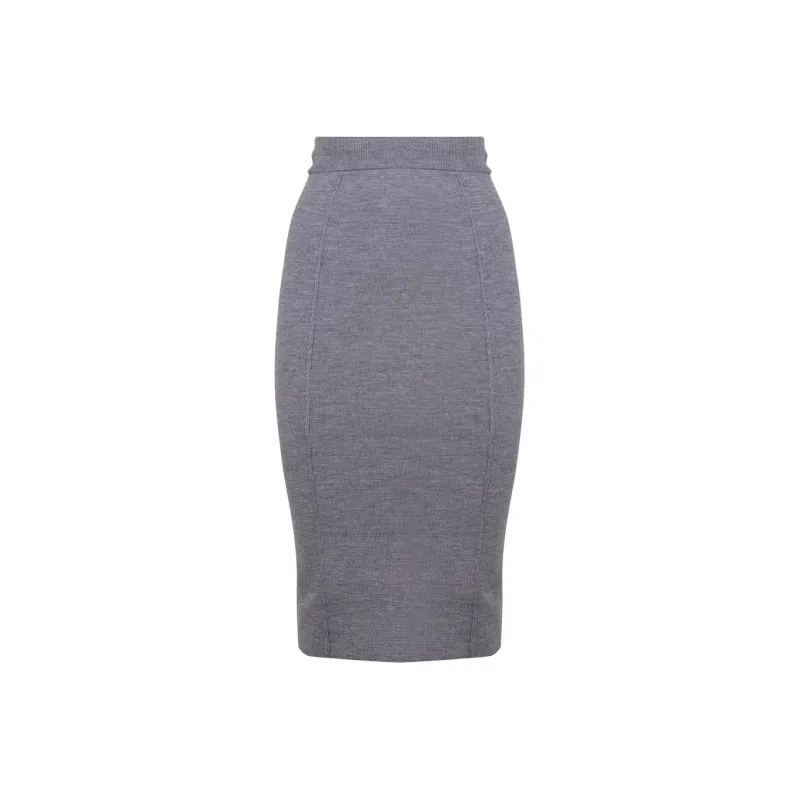 PINKO Logo Stitched Midi Skirt-0