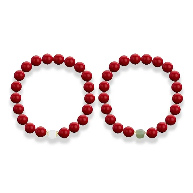 GIRATI Reconstructed Cinnabar Jade Bracelets Women's-10