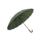 16-Rib Automatic Curved Hook Long Handle Umbrella Forest Green