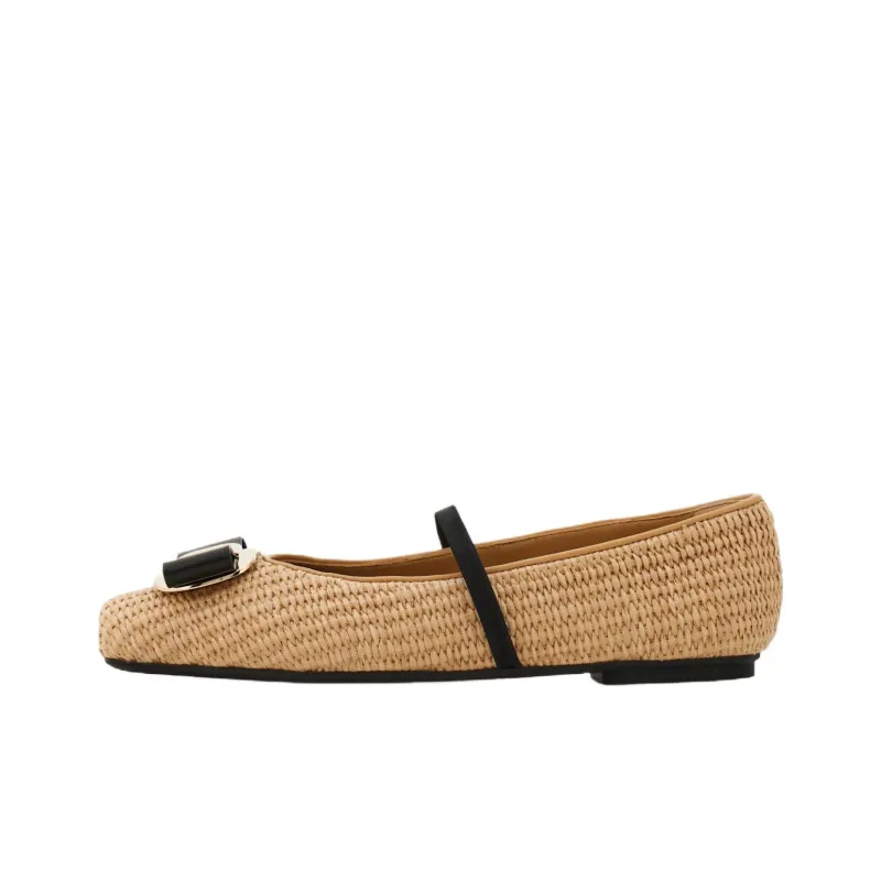 FERRAGAMO Vara Casual Single Shoes Women's Beige-0