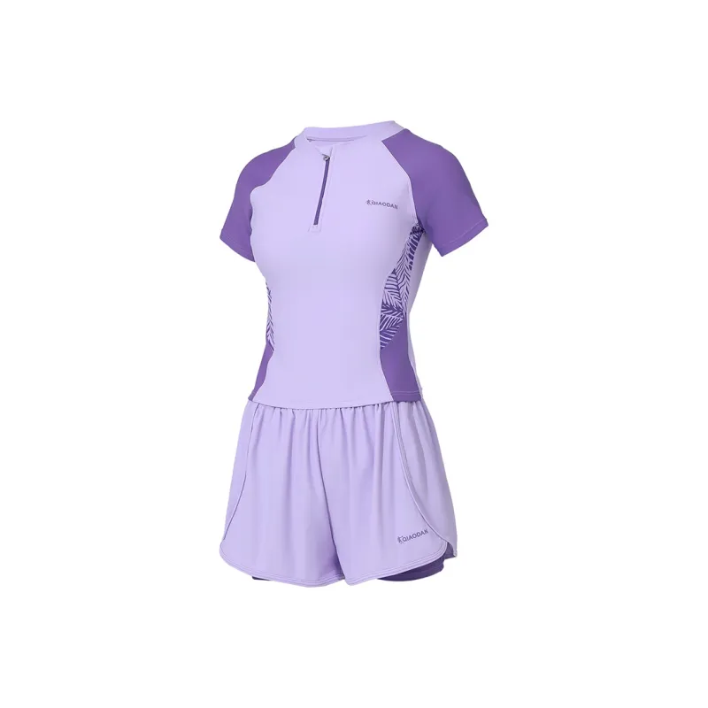 QIAODAN Adults Two Piece Swimsuit Women's Purple-0