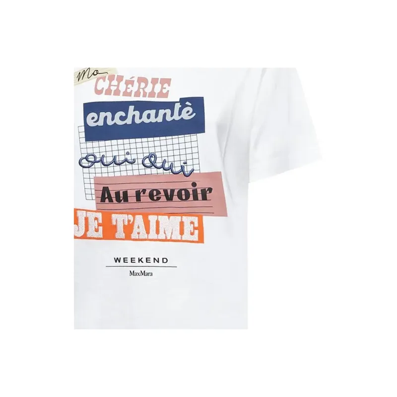 WEEKEND MaxMara Cabina Logo Printed Crewneck T Shirt-2