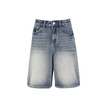 FHMY Denim Shorts Women's Vintage Blue