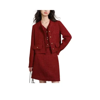 Yigu Skirt Set Women's Rhythmic Red